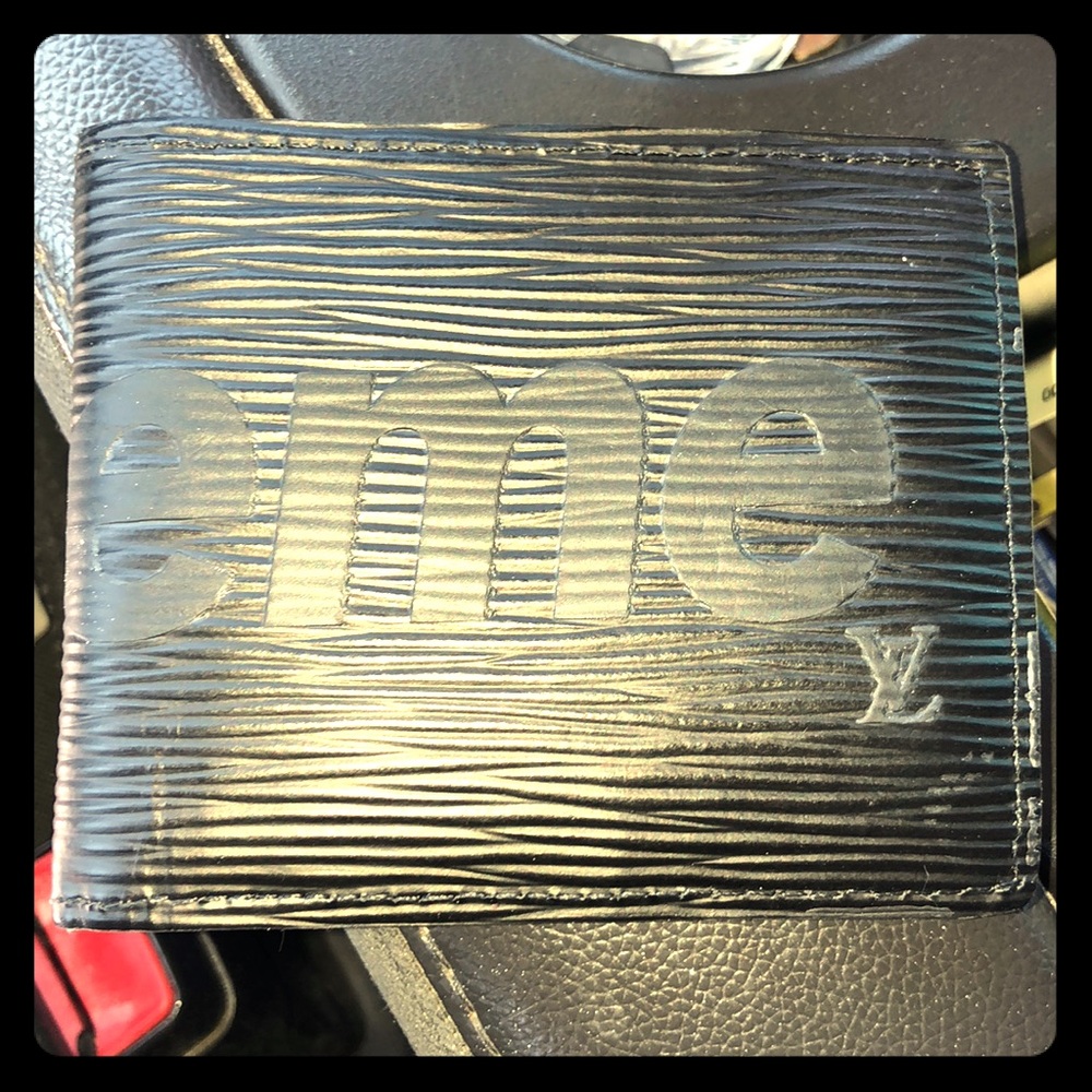 Louis Vuitton And supreme black wallet